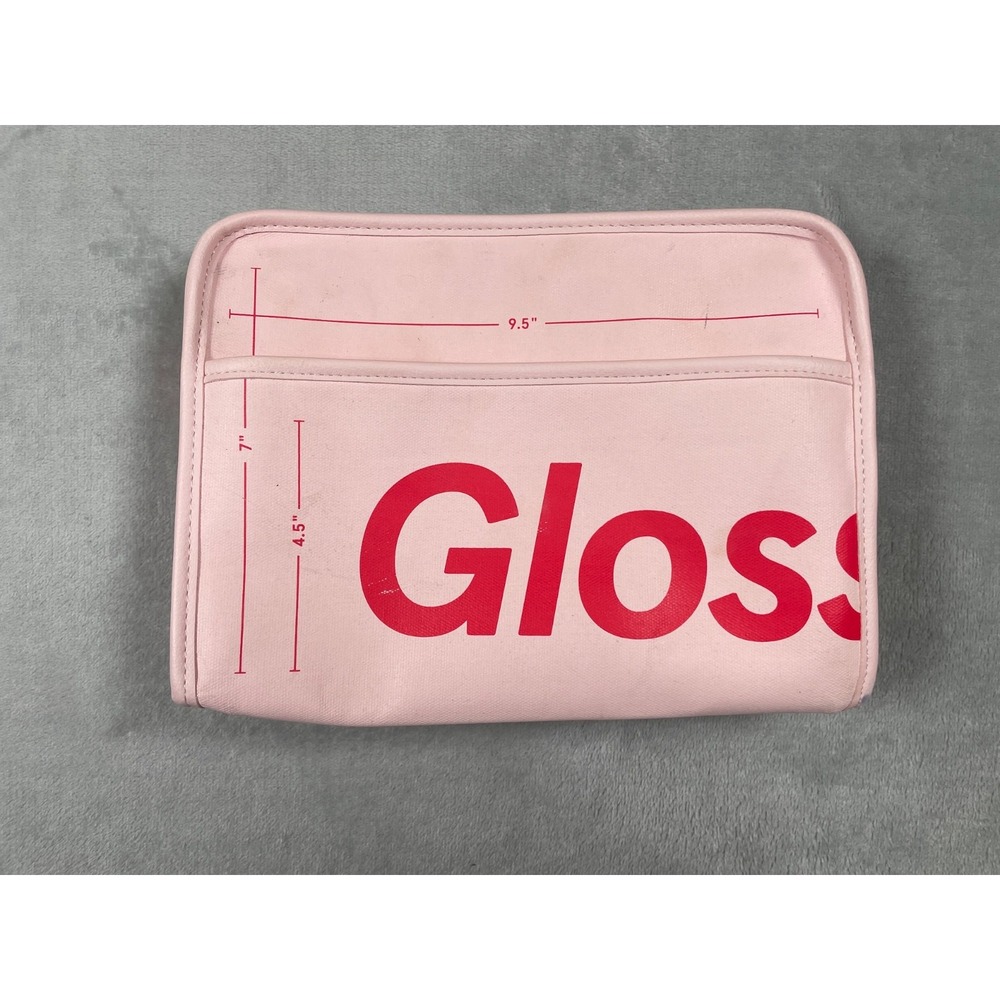 Glossier Beauty Bag Pink Makeup Cosmetic Organizer Travel Case Pouch